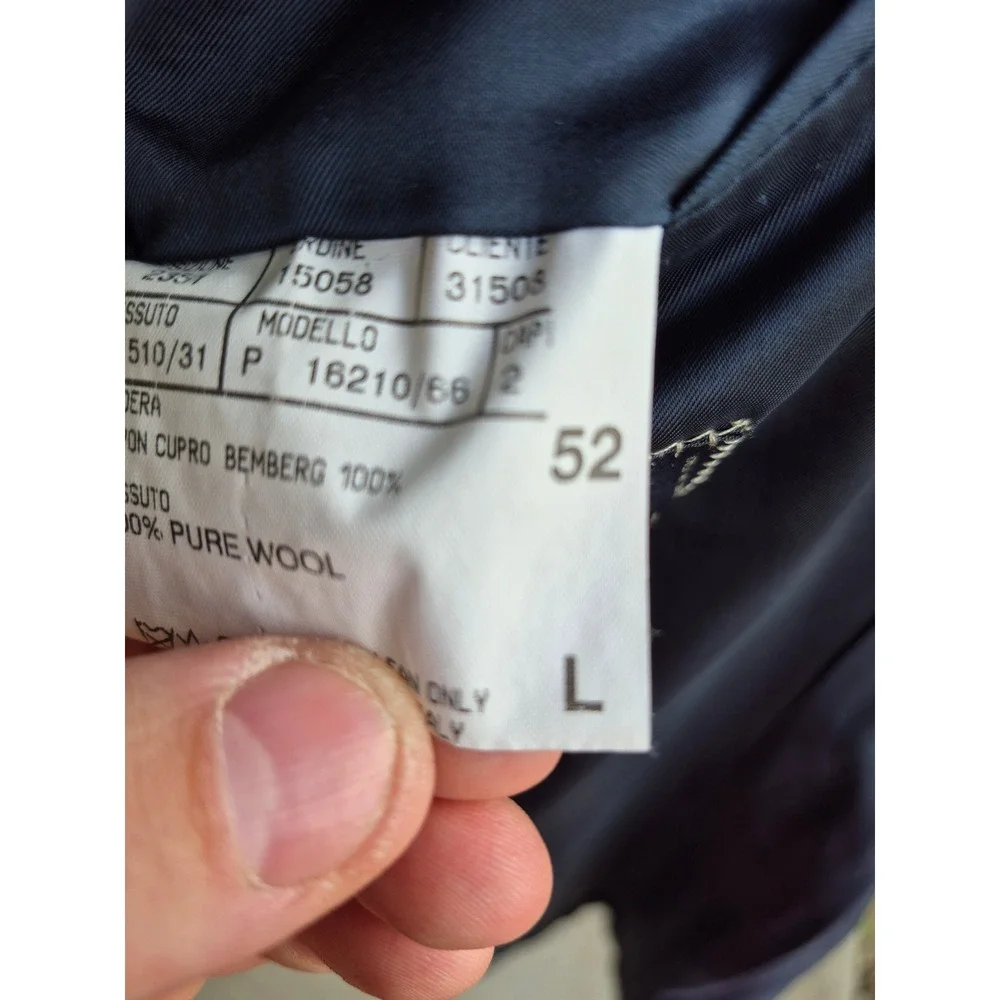 Canali for Bloomingdale's Navy Blue Pure Wool Sport Coat Italy 42 L Suit‎ Jacket